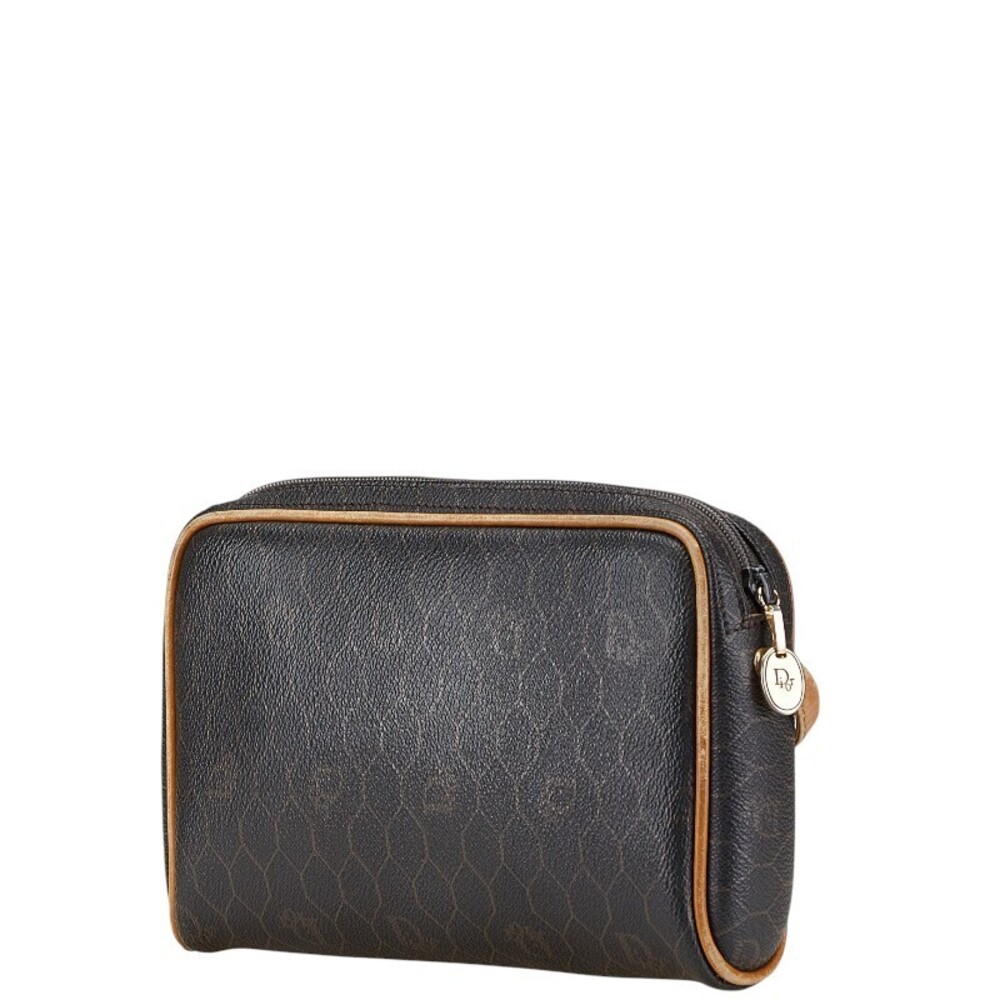 Dior logo crossbody shoulder bag black brown leather - Picture 2 of 9